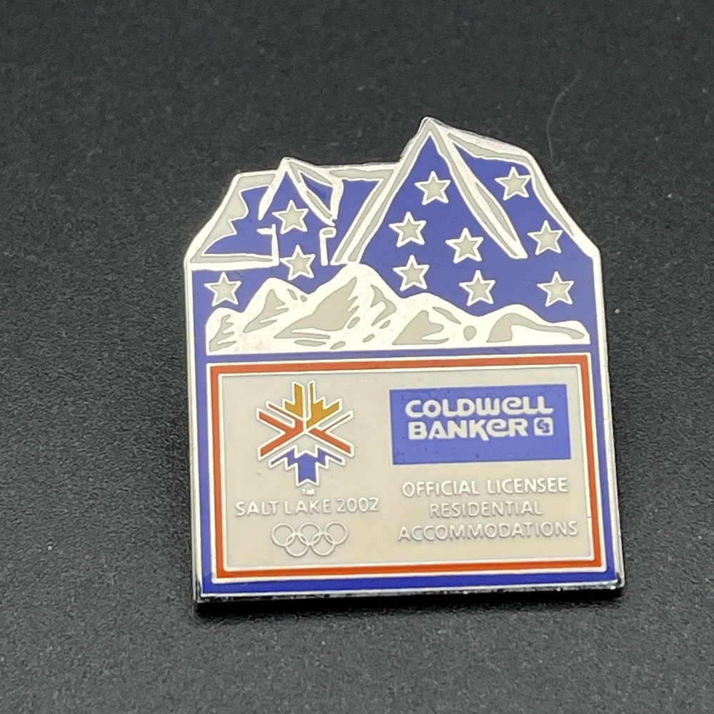 2002 Salt Lake City Olympics Coldwell Banker Real Estate Sponsor Lapel Hat Pin